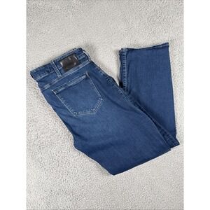 Mavi Zach Straight Leg Jeans Men 40x32 Blue Zip Fly Whiskering Comfort $128